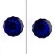 Navy Blue Paneled Sides Glass Drawer Knob